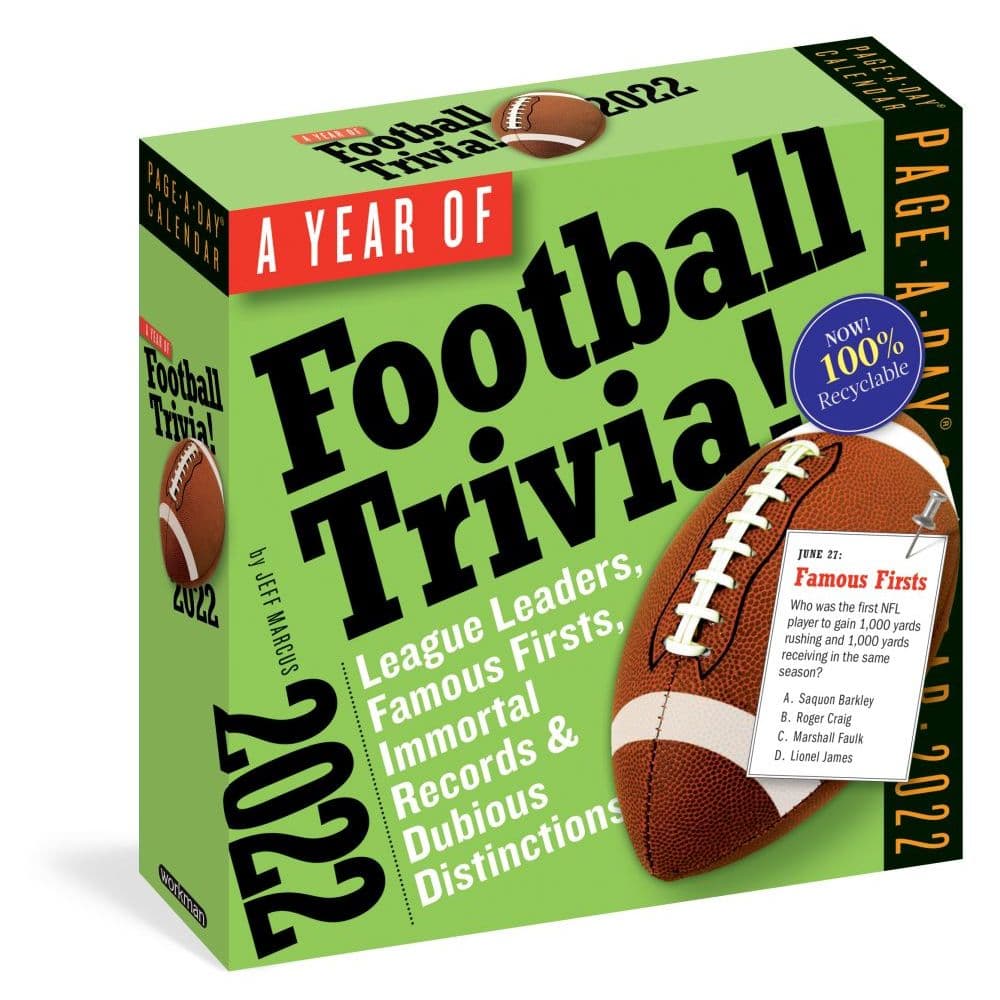 A Year of Football Trivia! 2022 Page-A-Day Calendar