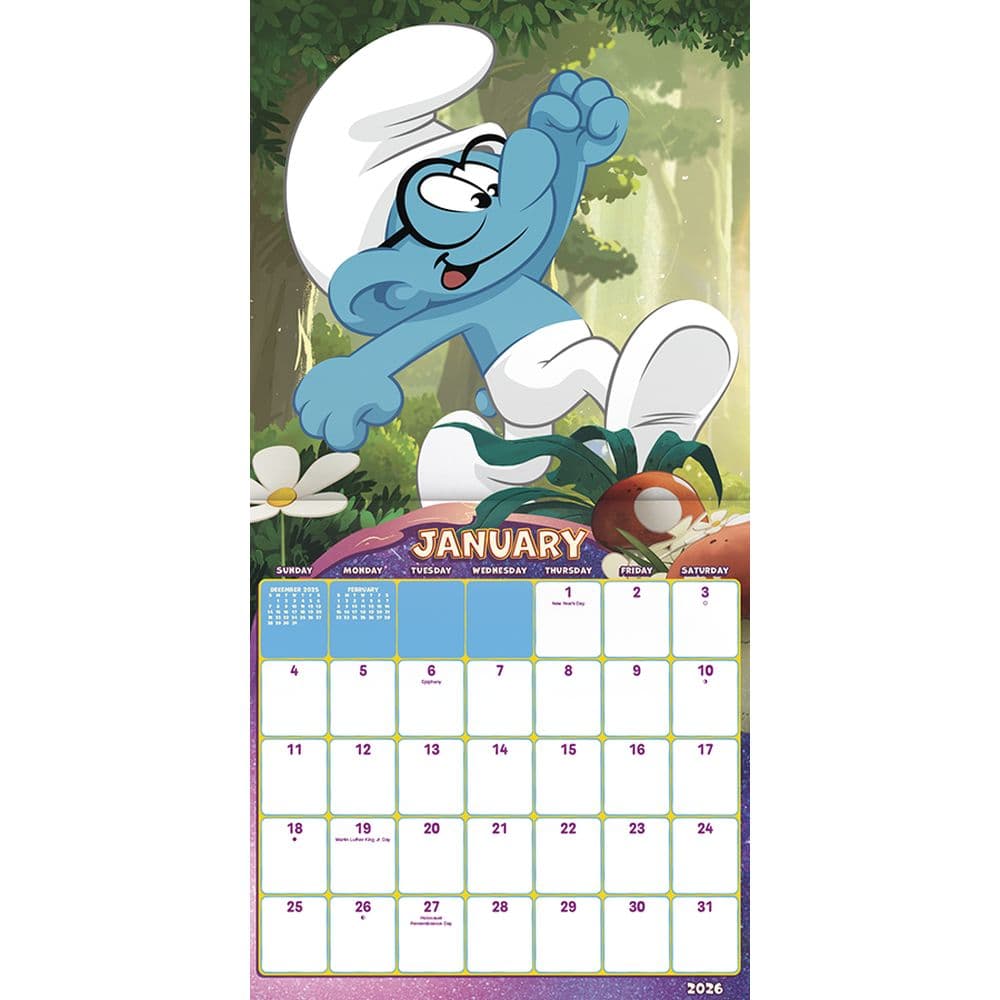 Smurfs 2 2026 Wall Calendar Second Alternate Image