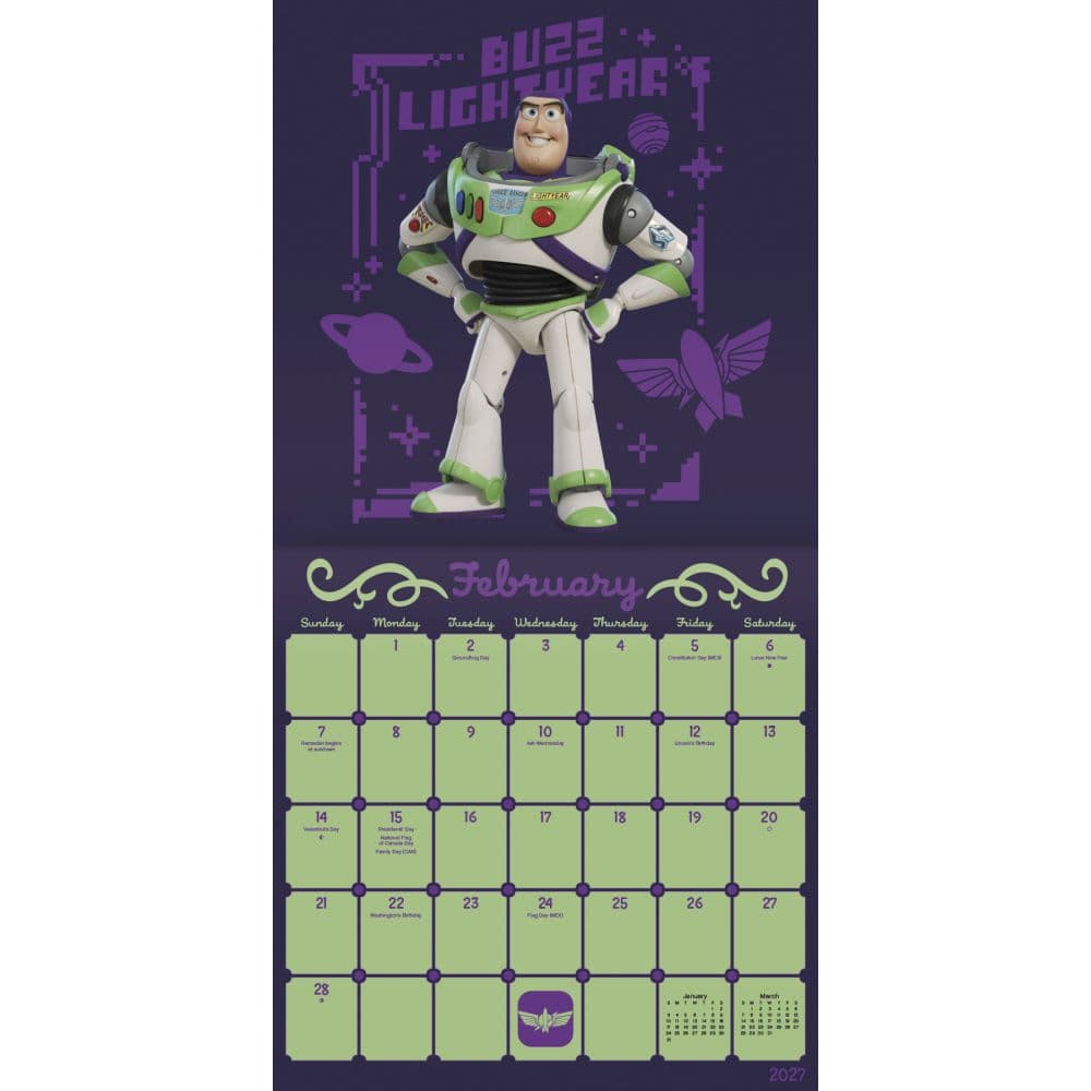 Toy Story 5 2027 Wall Calendar Third Alternate Image