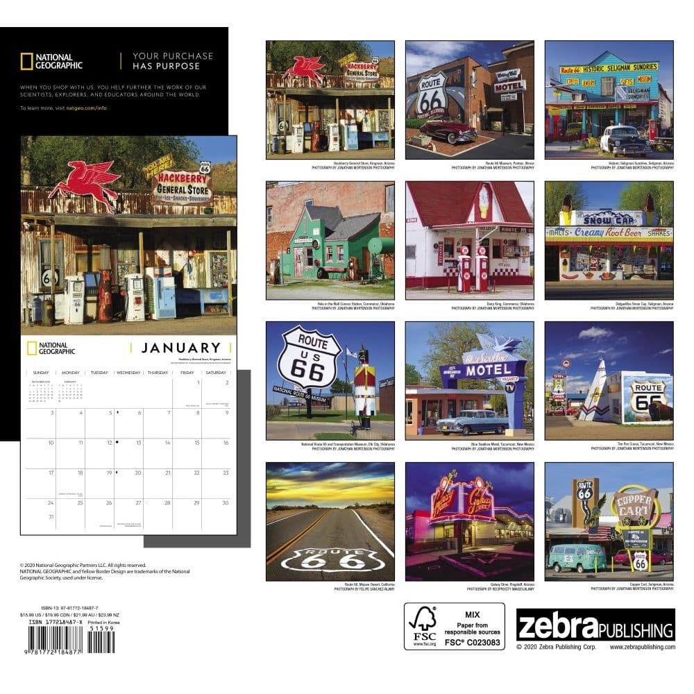 Route 66 Wall Calendar