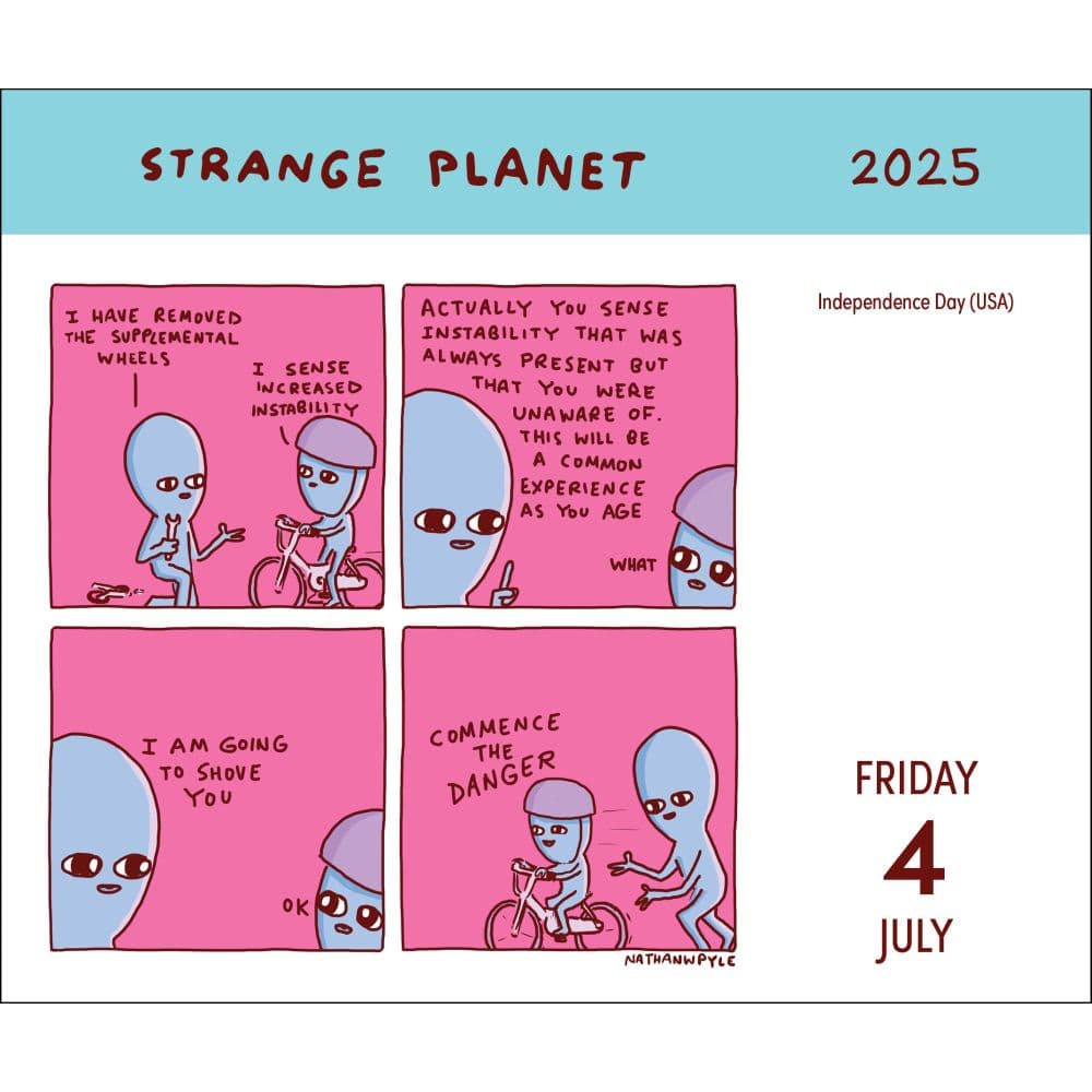 Strange 2025 Desk Calendar