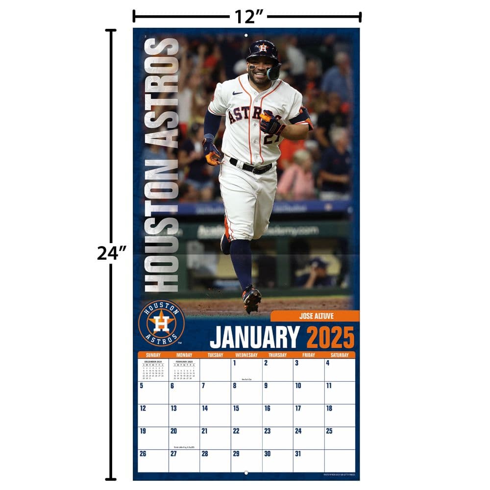 MLB Houston Astros 2025 Wall Calendar Fifth Alternate Image