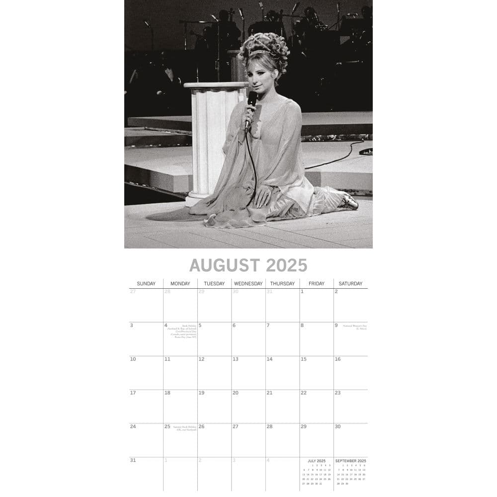 Barbra Streisand 2025 Wall Calendar interior