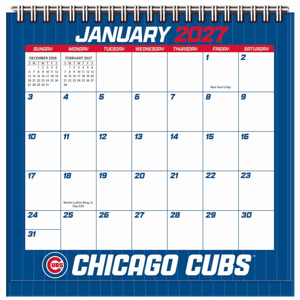 image MLB Chicago Cubs 2027 Easel Desk Calendar Main Product Image