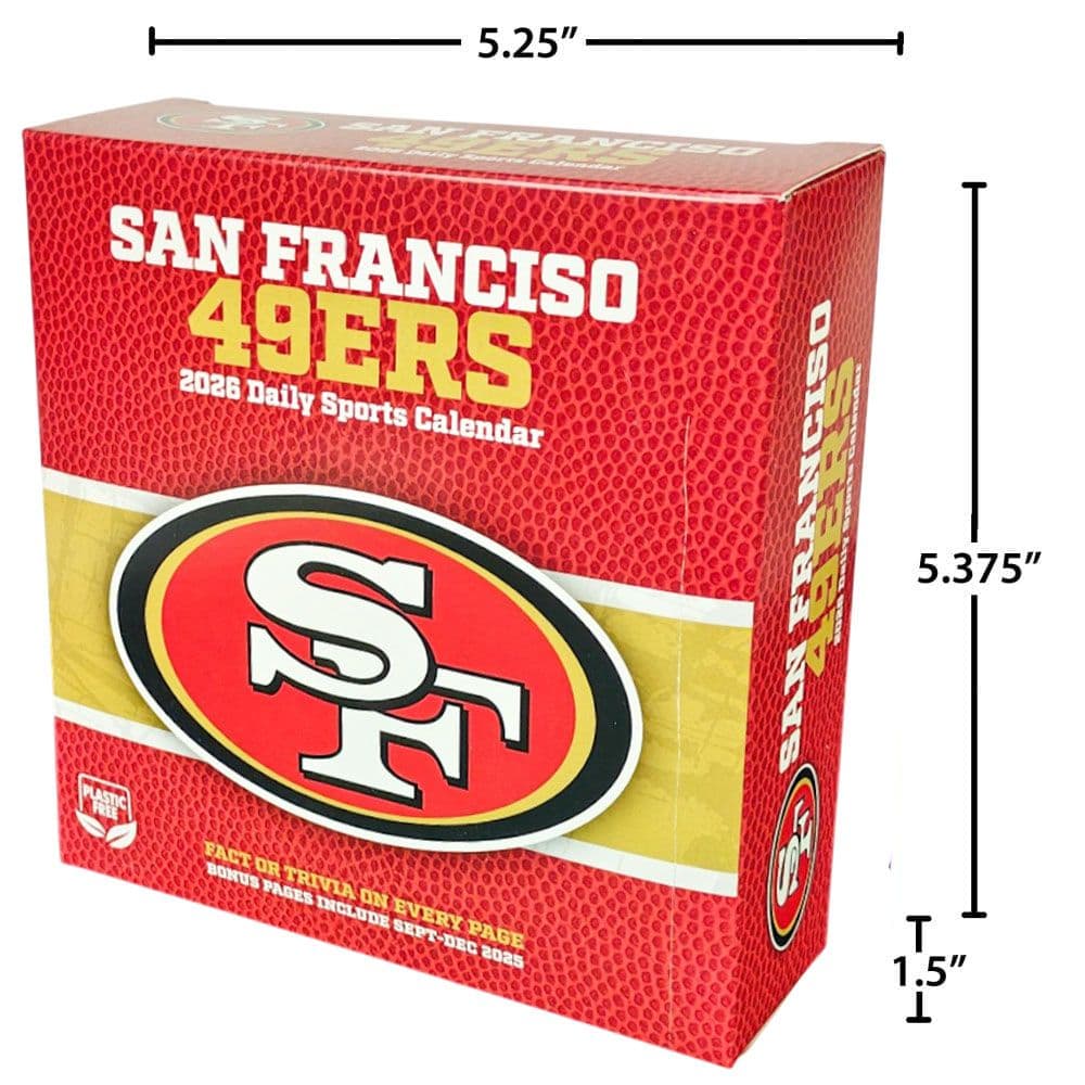 NFL San Francisco 49ers 2026 Desk Calendar Fifth Alternate Image
