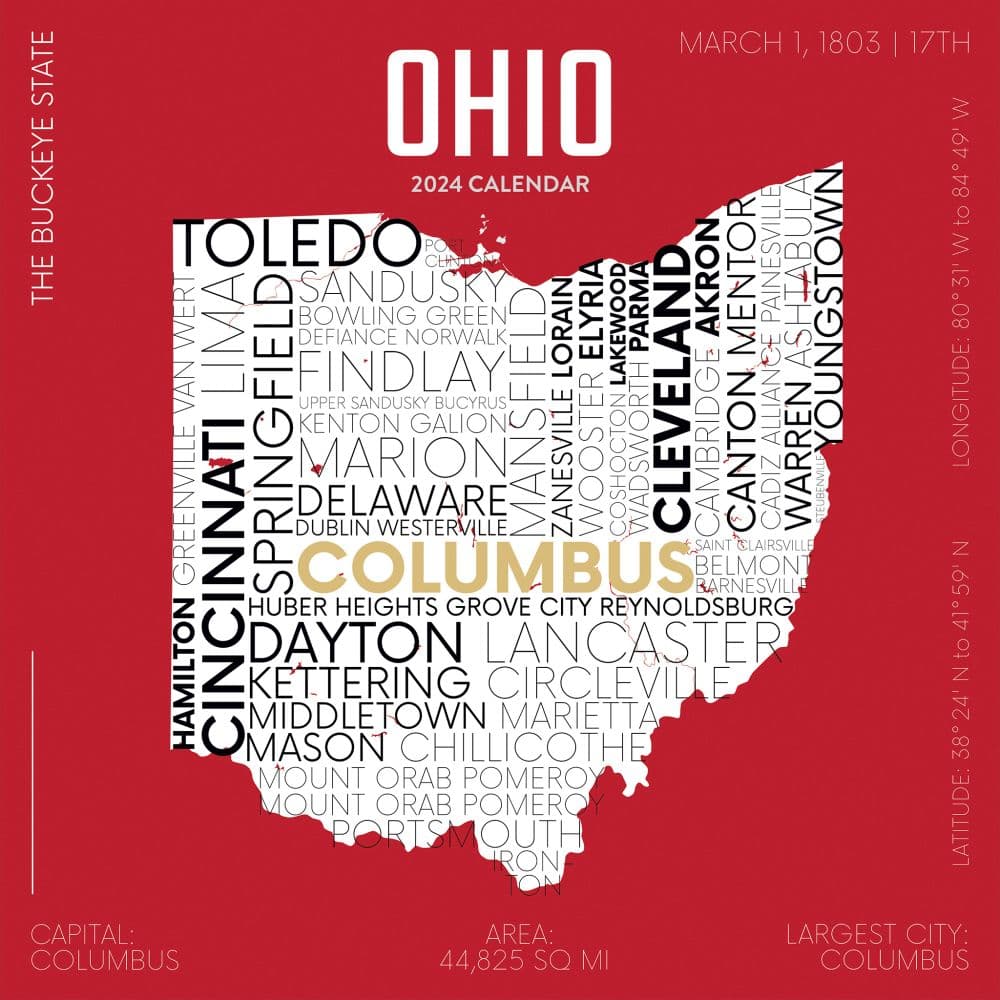 Home Ohio 2024 Wall Calendar Main Image