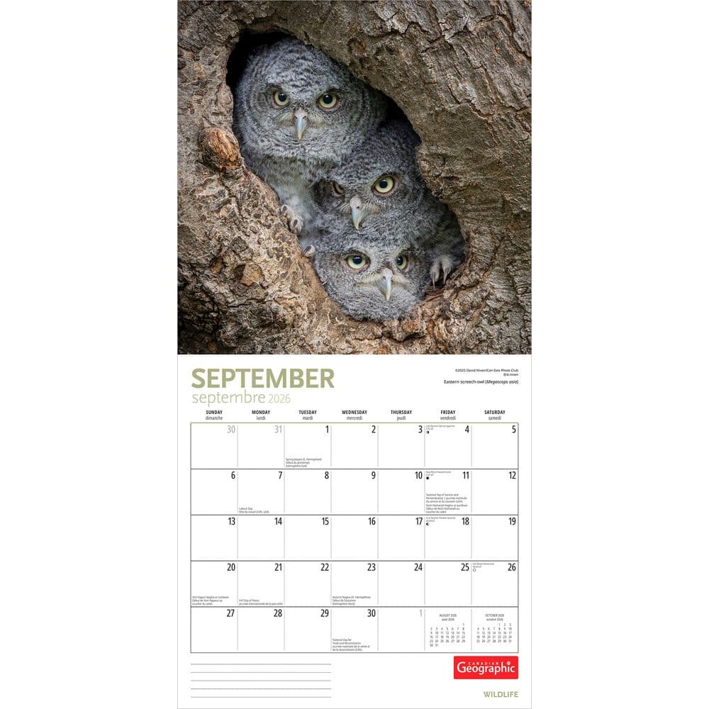 Wildlife 2026 Wall Calendar Third Alternate Image
