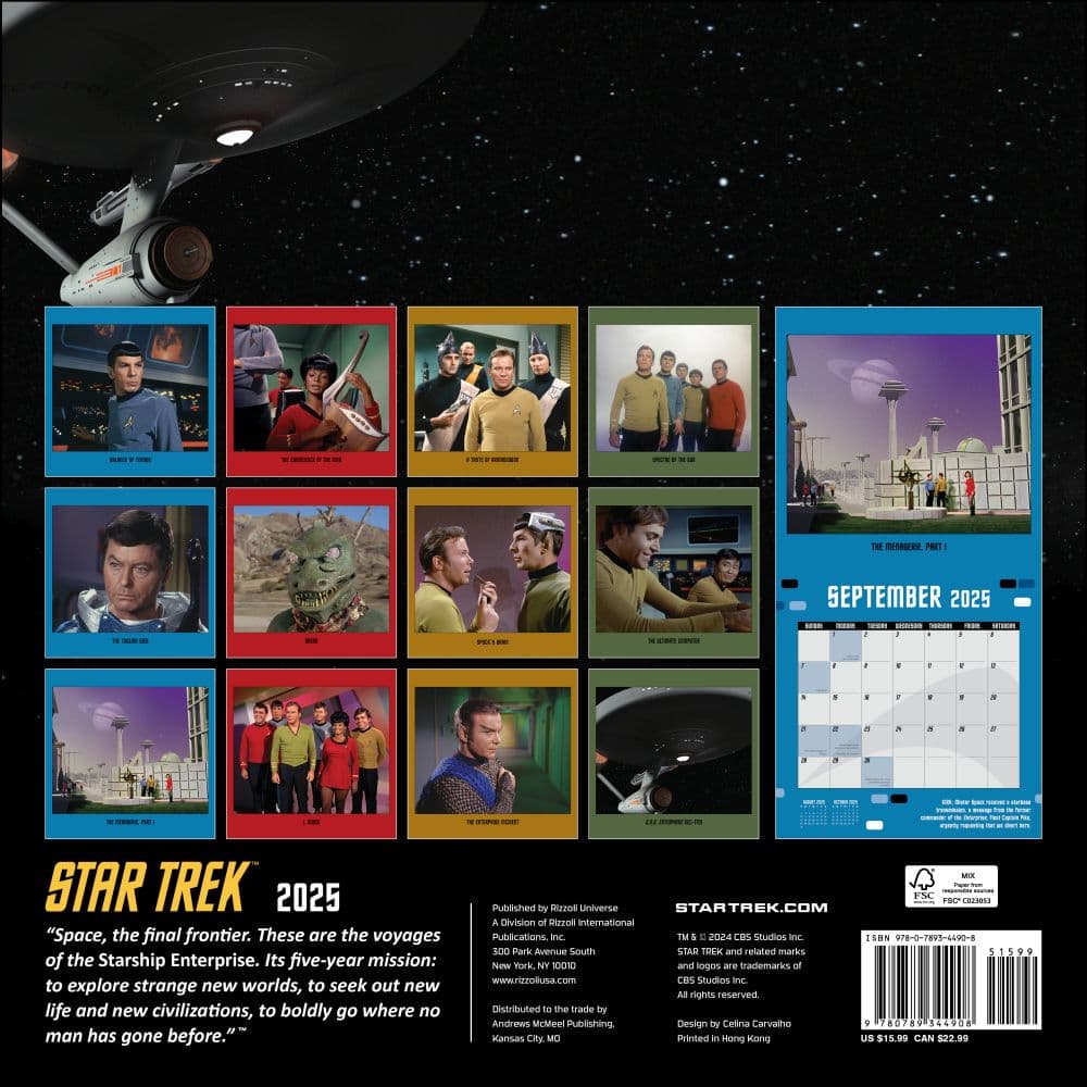 Star Trek Original Series 2025 Wall Calendar First Alternate Image width=&quot;1000&quot; height=&quot;1000&quot;