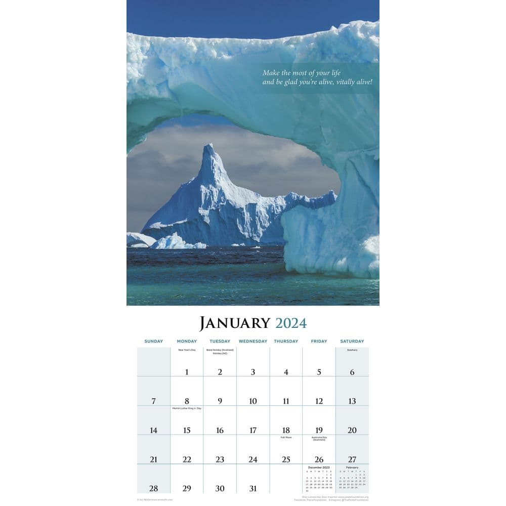 Power of Positive Thinking 2024 Wall Calendar