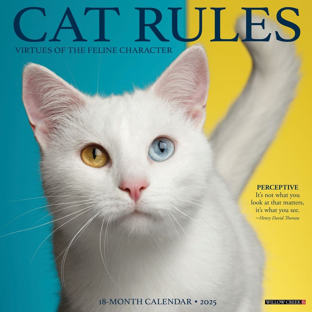 Cat Rules 2025 Wall Calendar Main Image