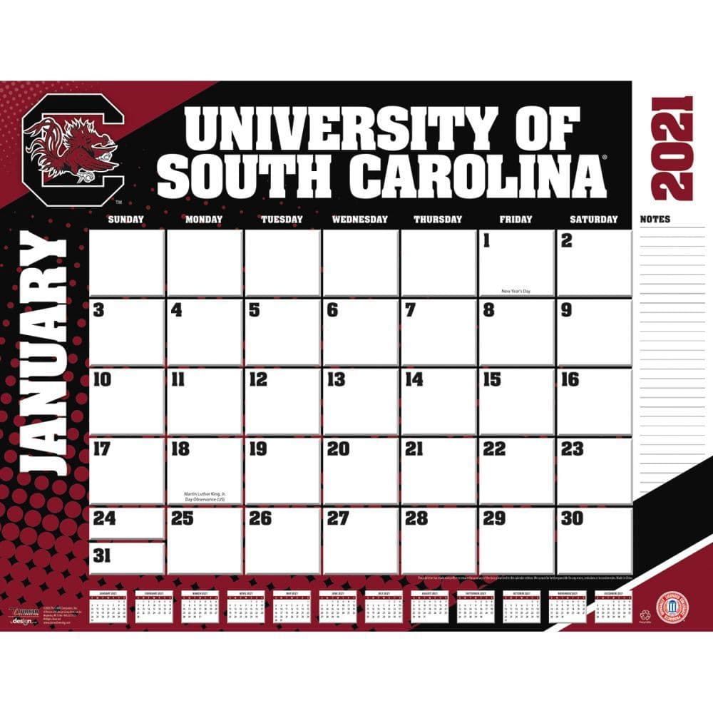 2021 South Carolina Gamecocks Calendars