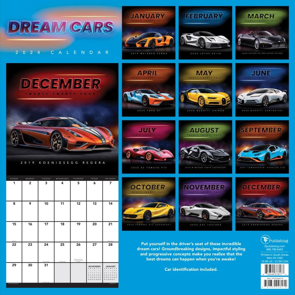 Dream Cars 2024 Wall Calendar First Alternate Image width=&quot;1000&quot; height=&quot;1000&quot;