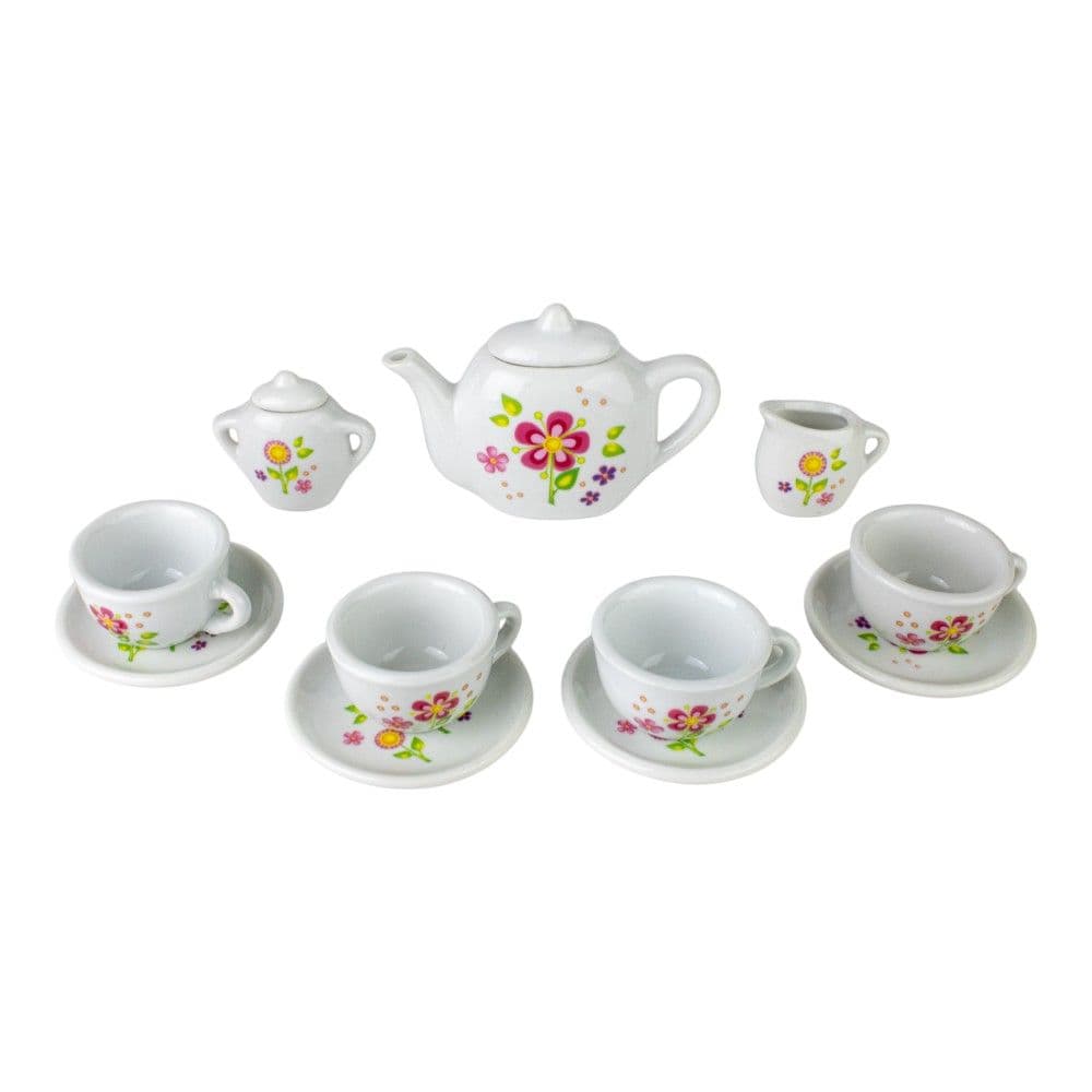 image Flower Porcelain Tea Set 12 Piece Third Alternate Image