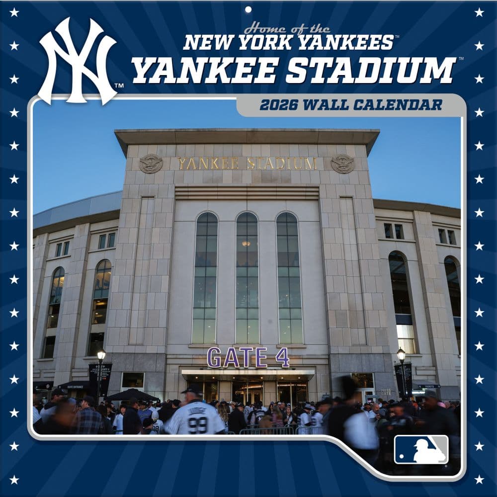 MLB Yankee Stadium 2026 Wall Calendar Main Product Image