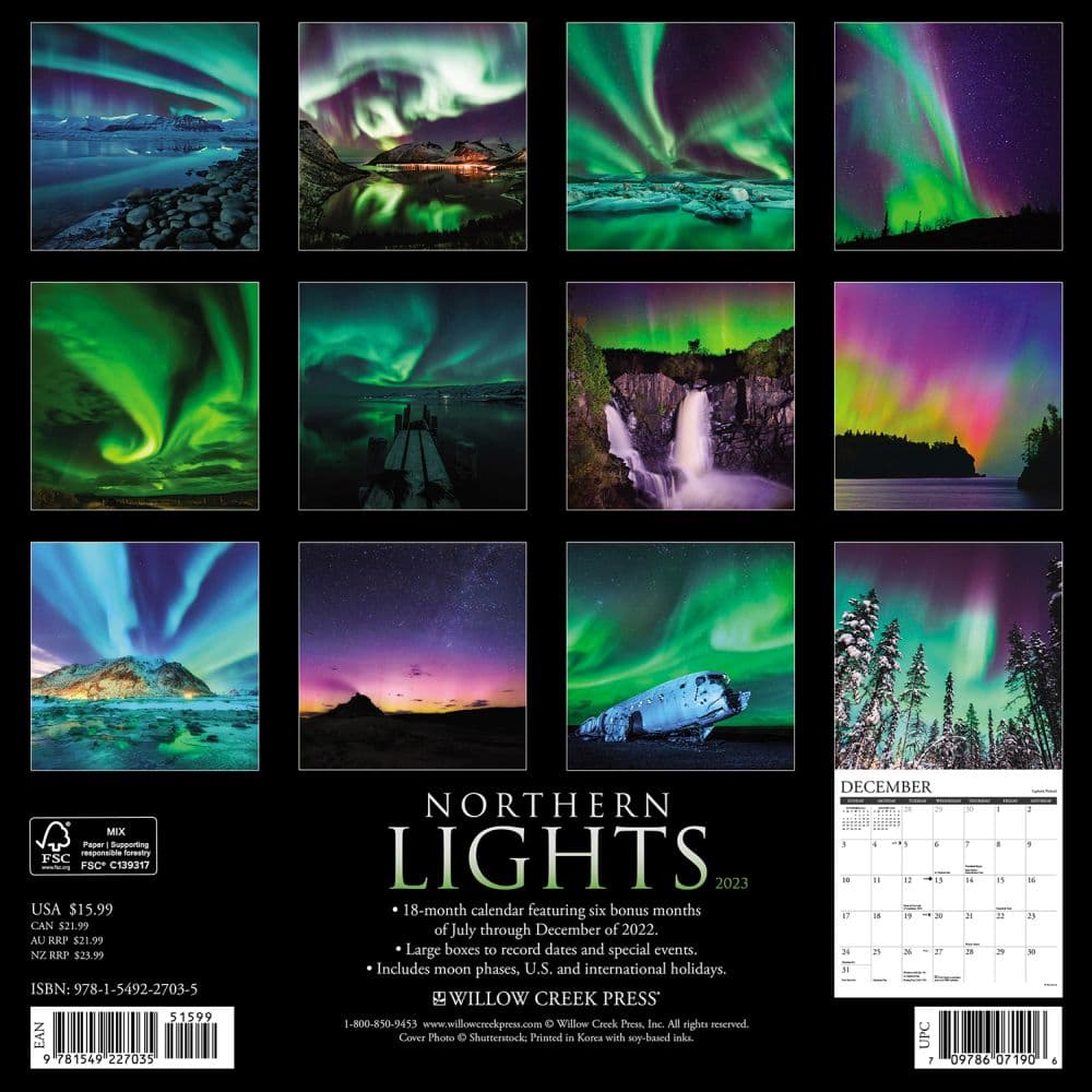 Northern Lights 2023 Wall Calendar - Calendars.com