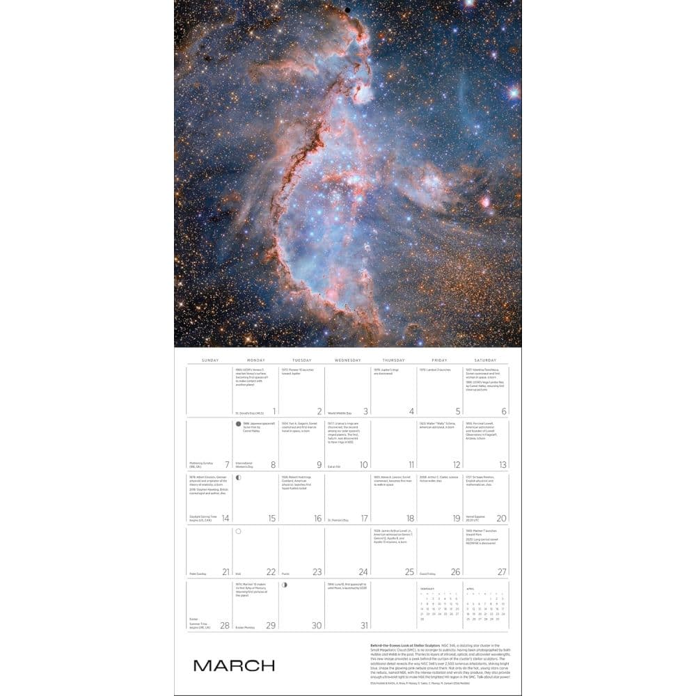 Space Hubble Telescope 2027 Wall Calendar Fourth Alternate Image