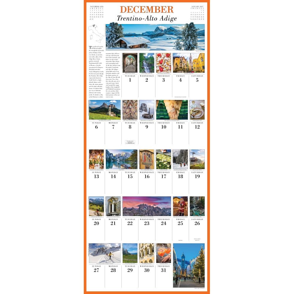 Italy 365 Days 2026 Wall Calendar Fourth Alternate Image