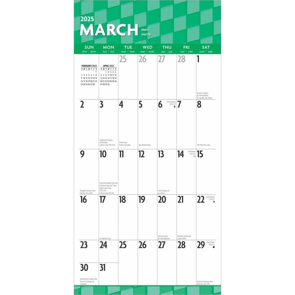 Large Print 2025 Wall Calendar Second Alternate Image