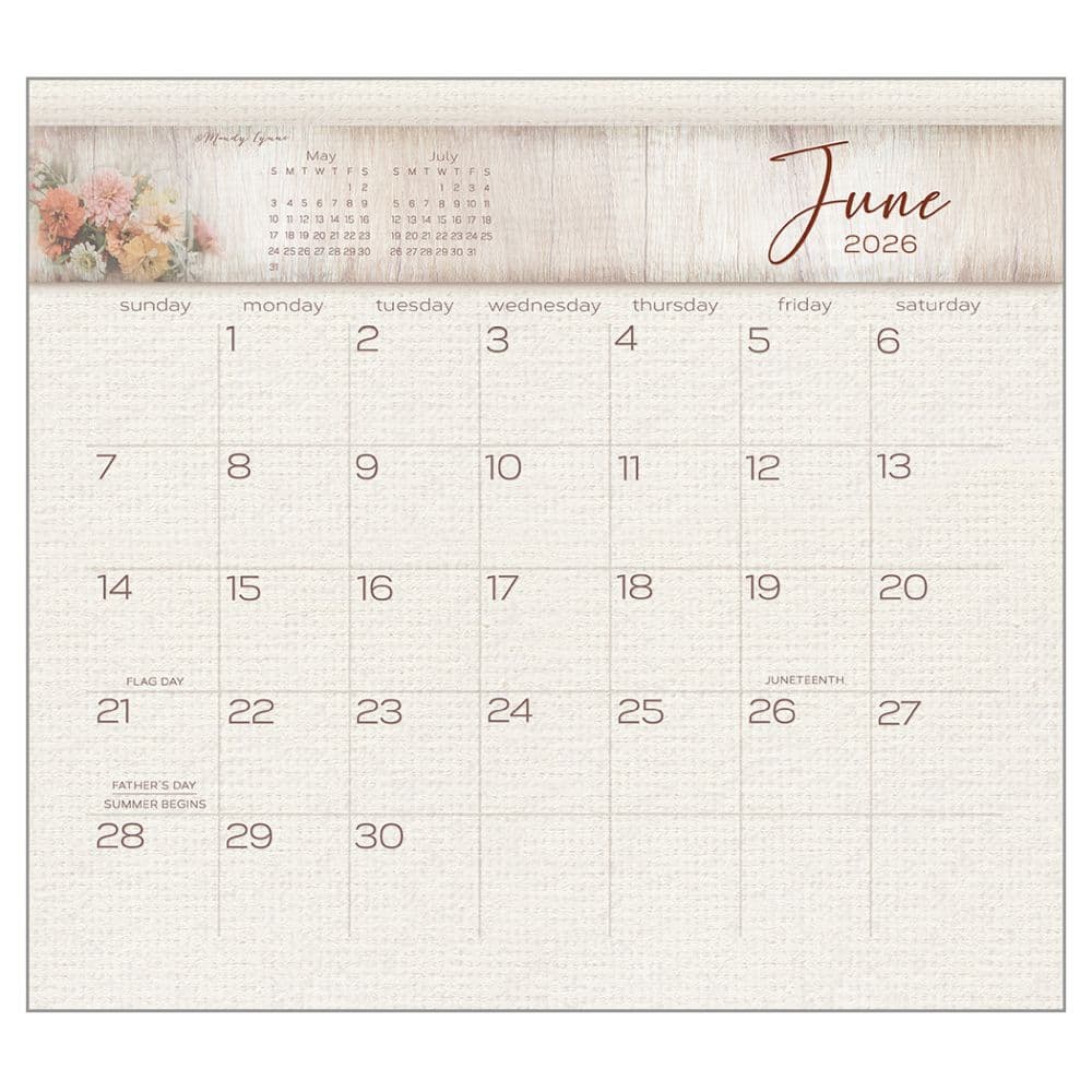 Living in the Light by Mandy Lynne 2026 Wall Calendar Third Alternate Image