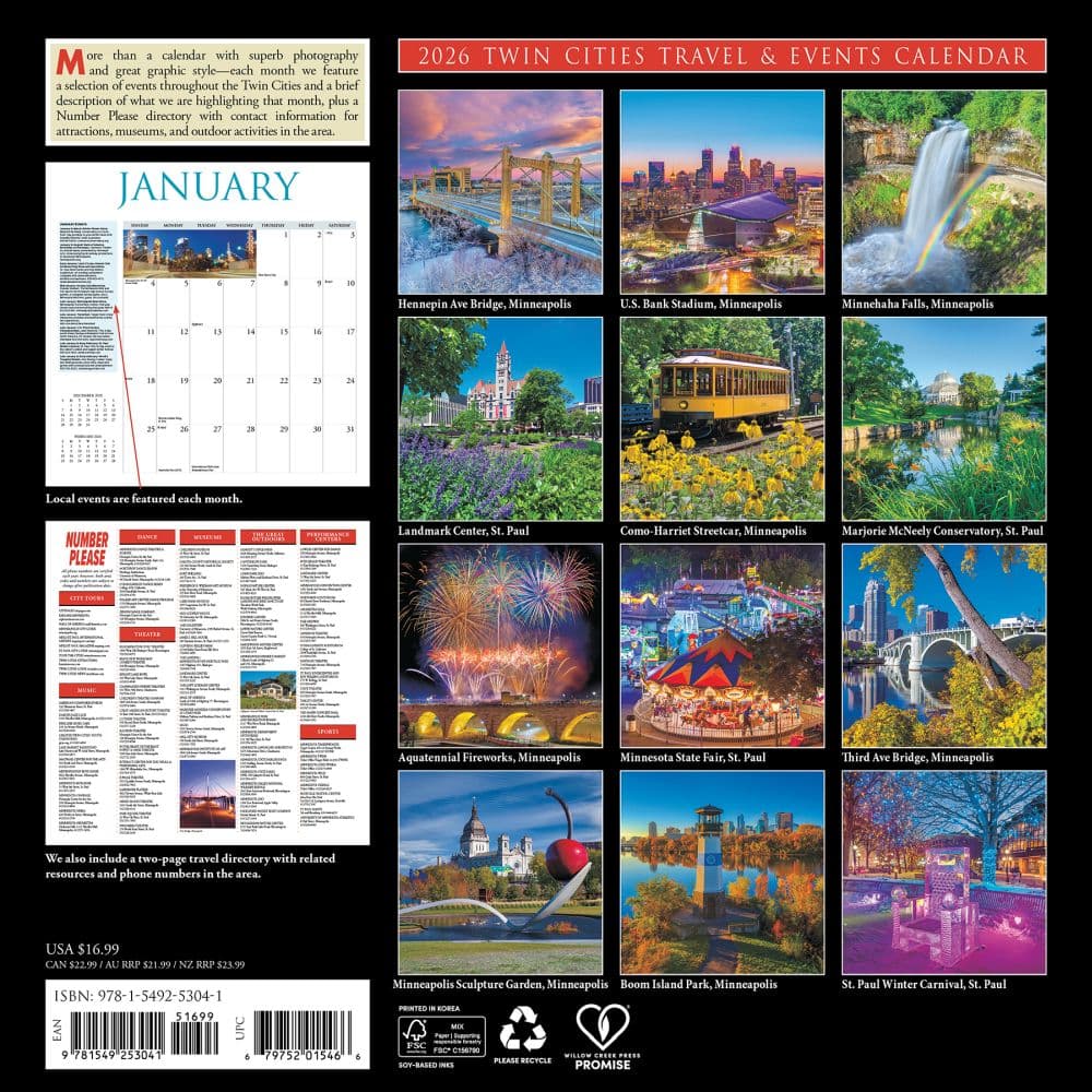 Twin Cities Events 2026 Wall Calendar First Alternate Image