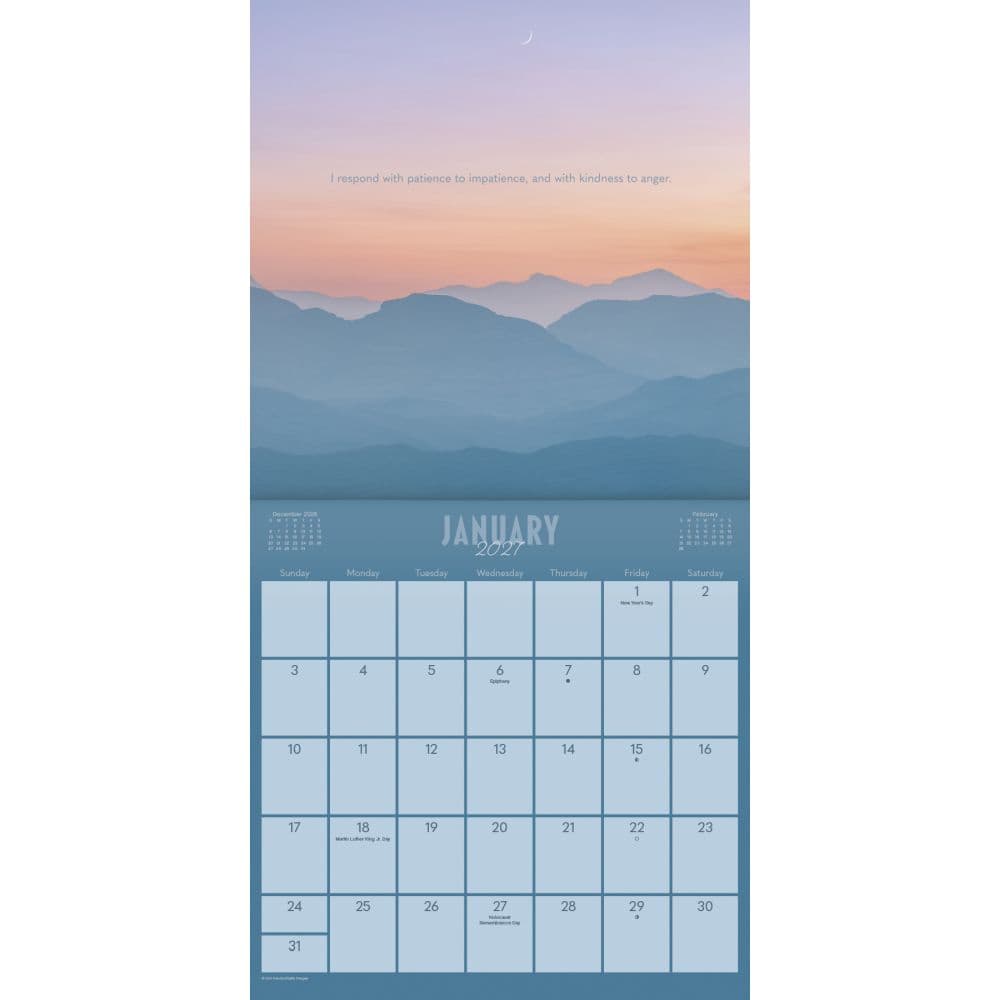 Calming Affirmations 2027 Wall Calendar Second Alternate Image