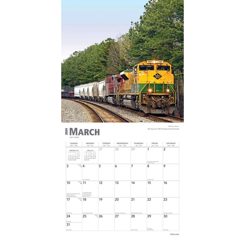 Railroads 2024 Wall Calendar Alternate Image 2