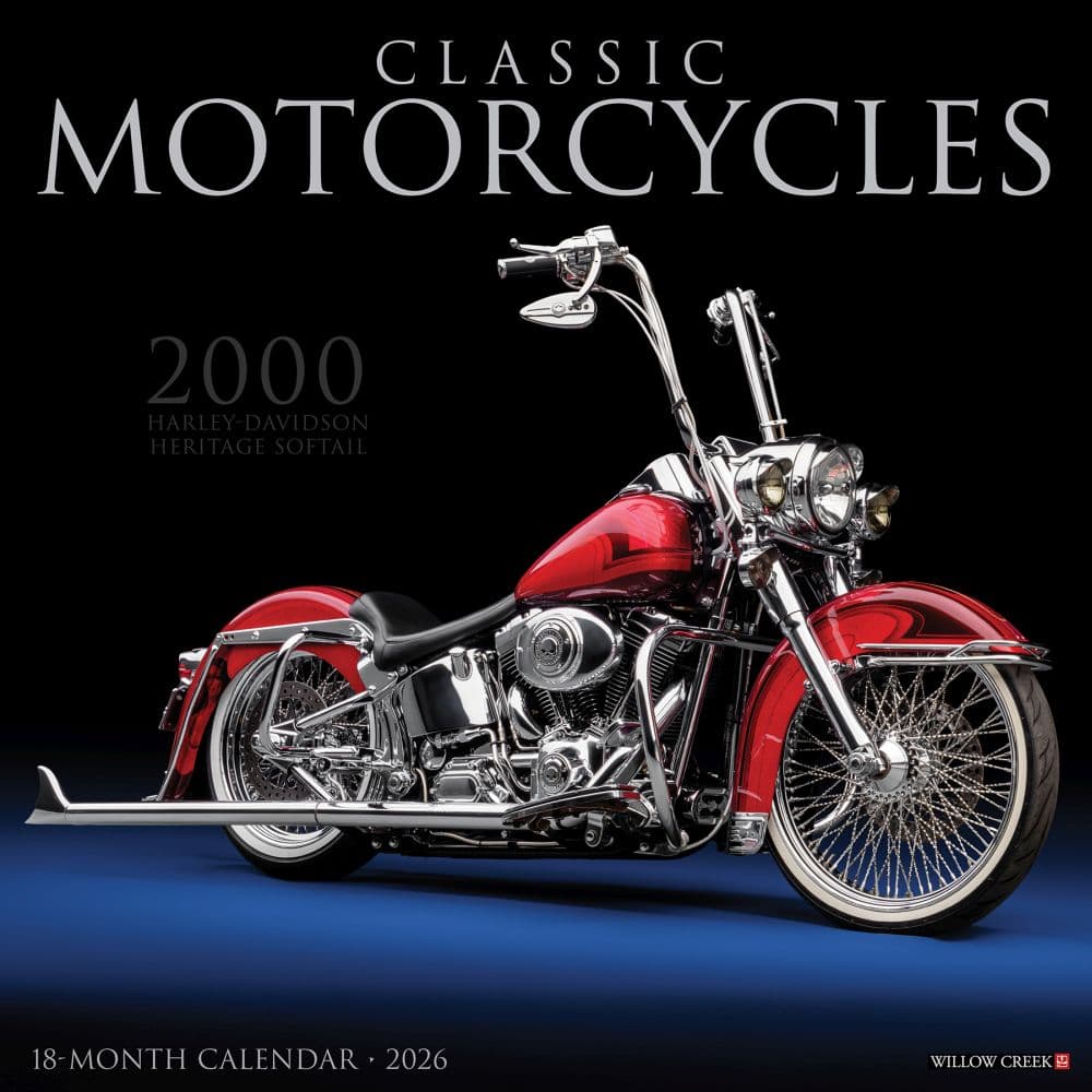 Classic Motorcycles 2026 Wall Calendar Main Image