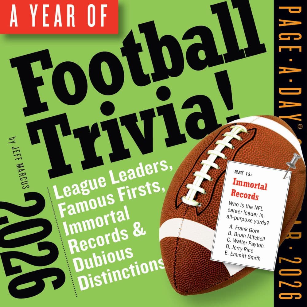 Football Trivia 2026 Desk Calendar Sixth Alternate Image