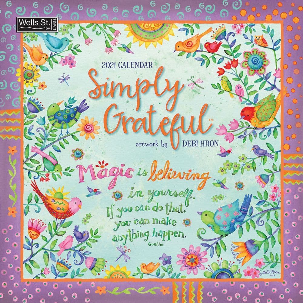 2021 Simply Grateful Wall Calendar by Debi Hron