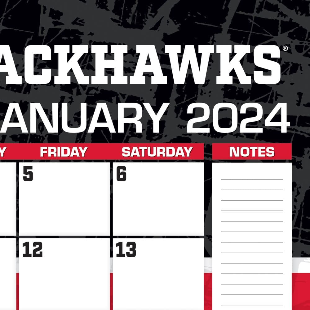 Chicago Blackhawks 2024 Desk Pad