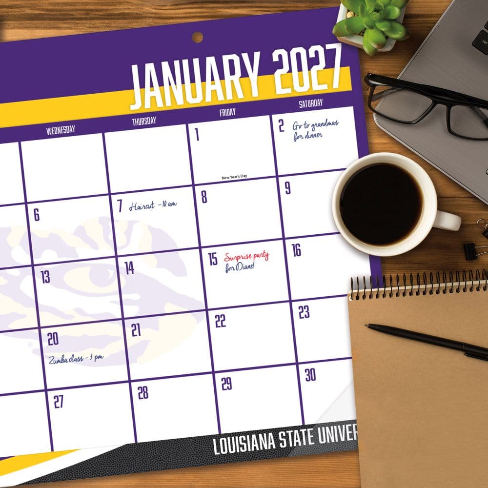 LSU Tigers 2027 Desk Pad 17" X 11" Fourth Alternate 
Image