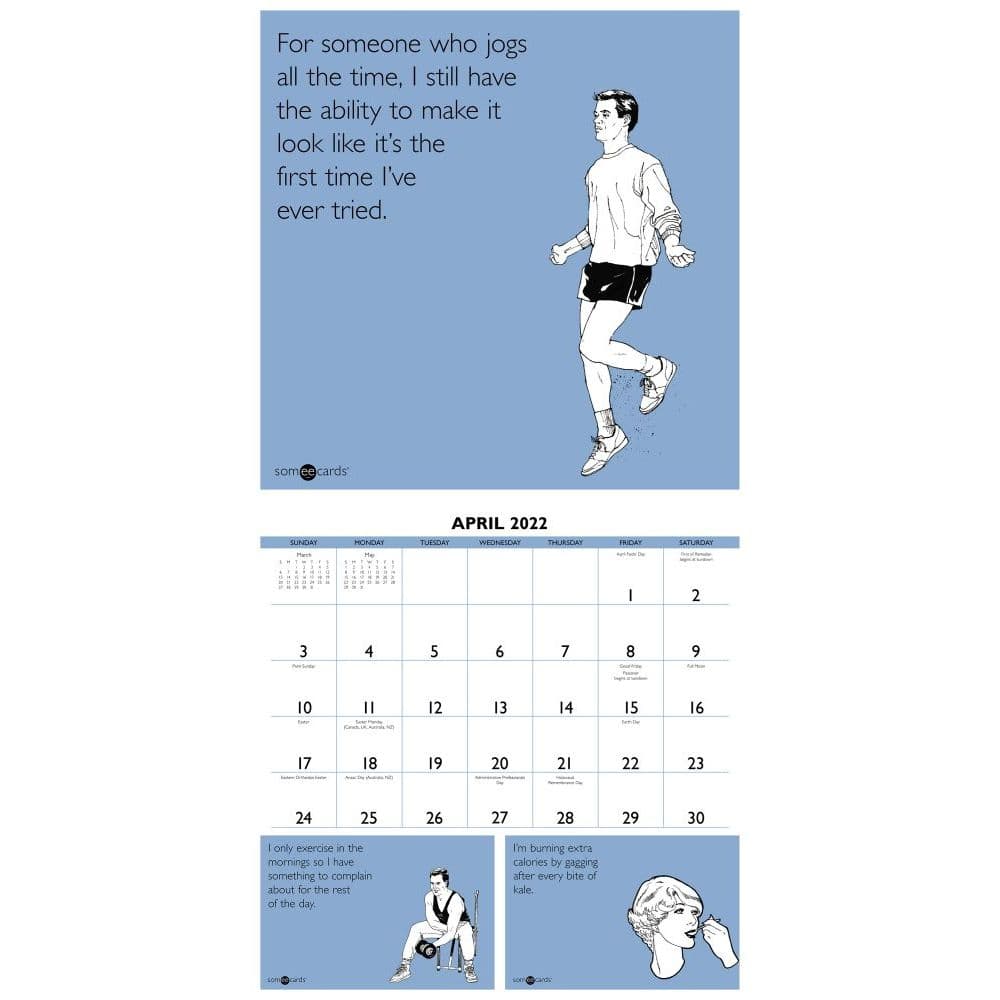 Someecards Health & Wellness 2022 Wall Calendar - Calendars.com