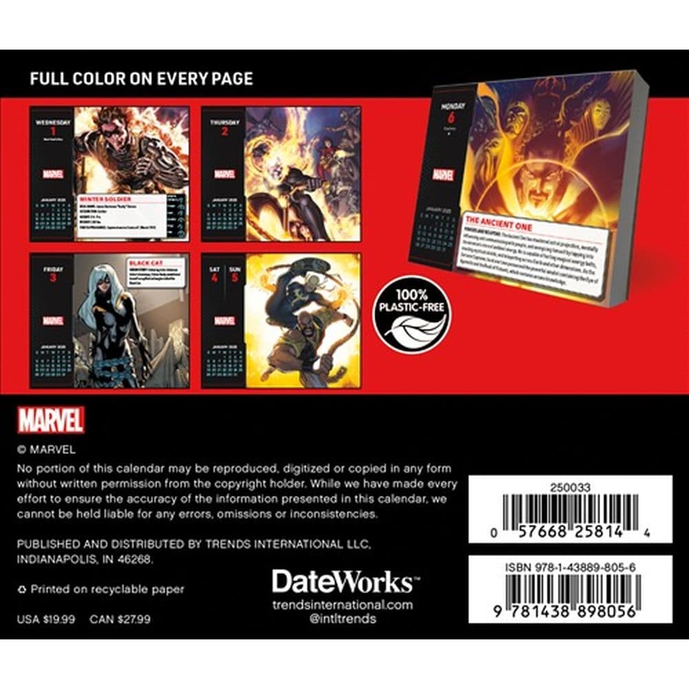 Marvel History 2025 Desk Calendar First Alternate Image