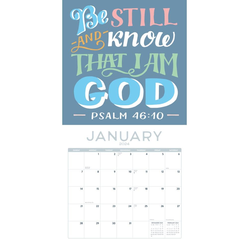 Illustrated Psalms 2024 Wall Calendar