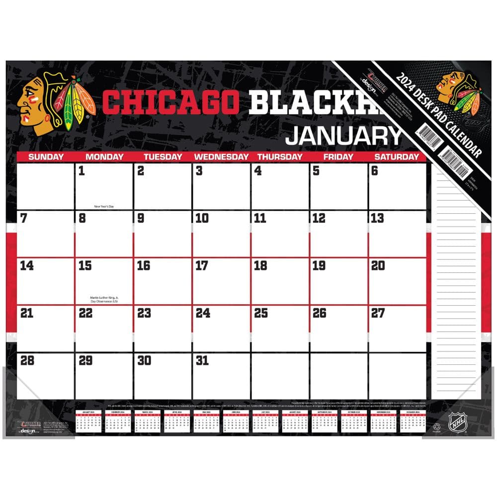Chicago Blackhawks 2024 Desk Pad Main Product Image width=&quot;1000&quot; height=&quot;1000&quot;