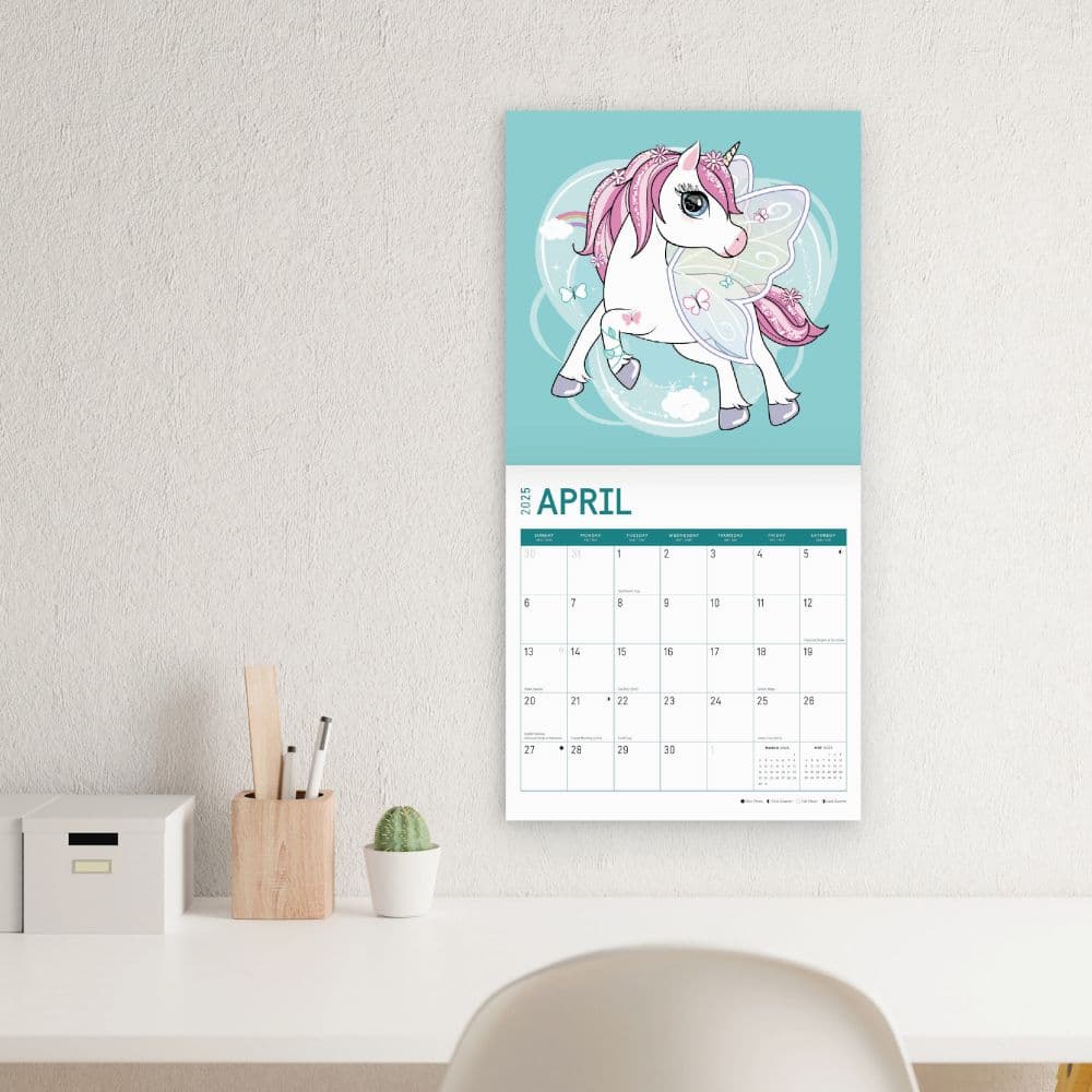 Unicorns 2025 Wall Calendar
