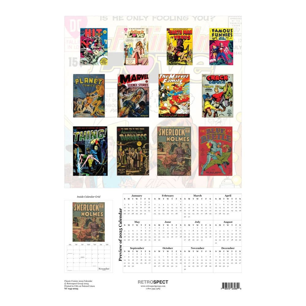 Classic Comic 2025 Wall Calendar First Alternate Image width="1000" height="1000"