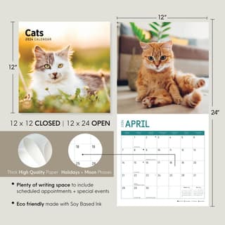 Cats 2024 Wall Calendar - Calendars.com