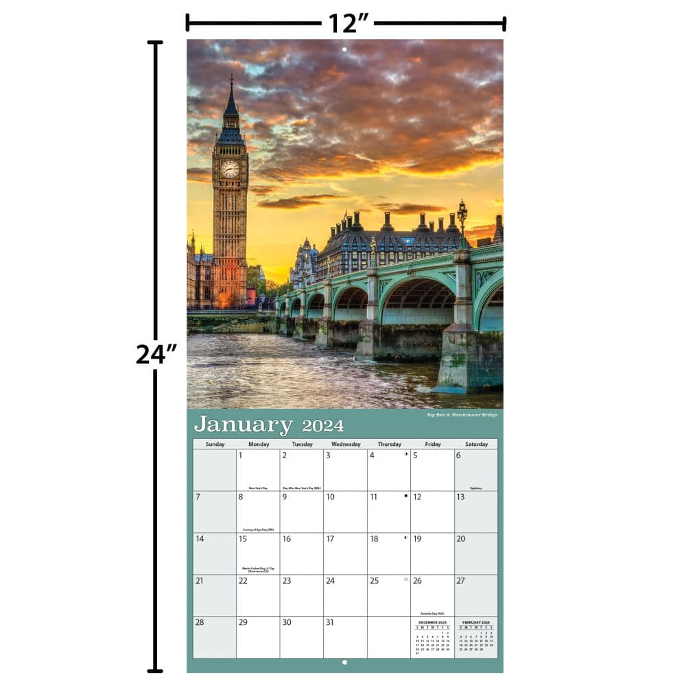 London 2024 Wall Calendar