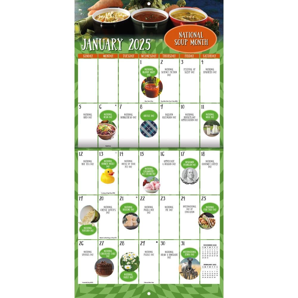 Every Days A Holiday Photo 2025 Mini Wall Calendar Alt2