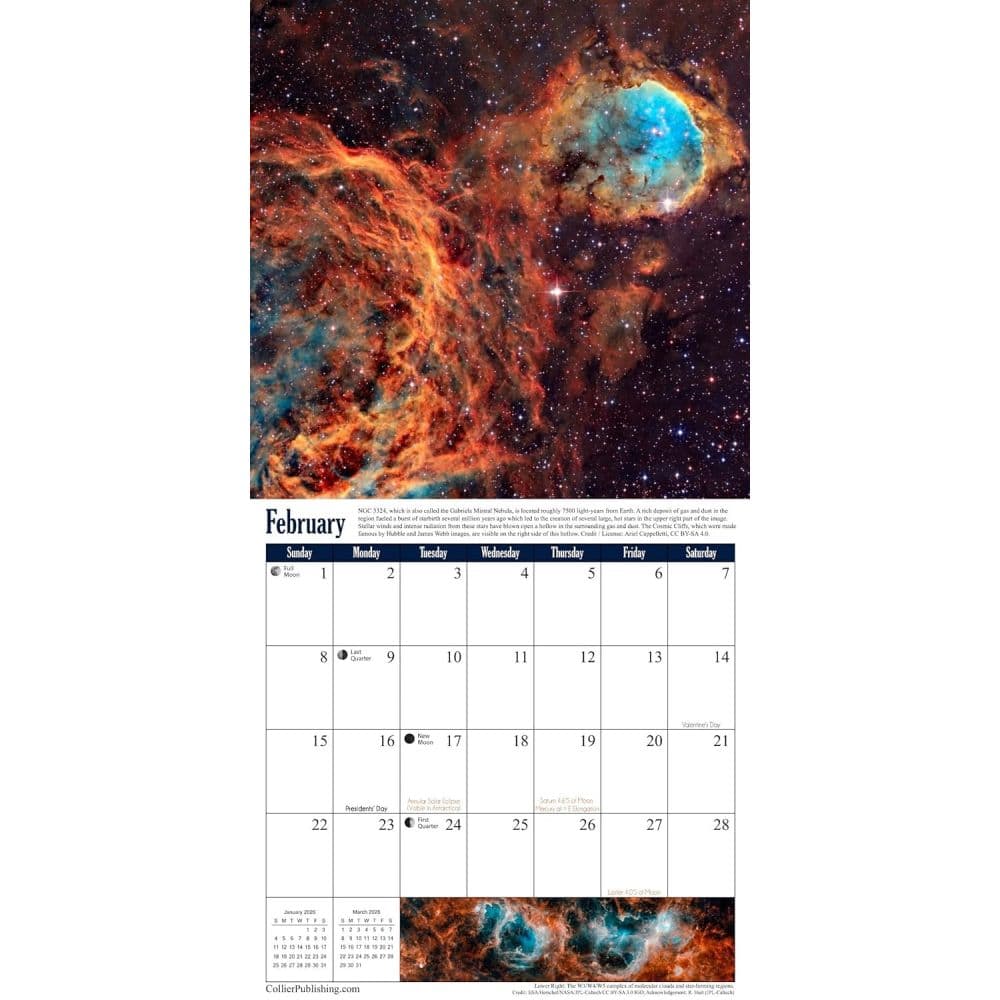 Universe Astronomy 2026 Wall Calendar Second Alternate Image