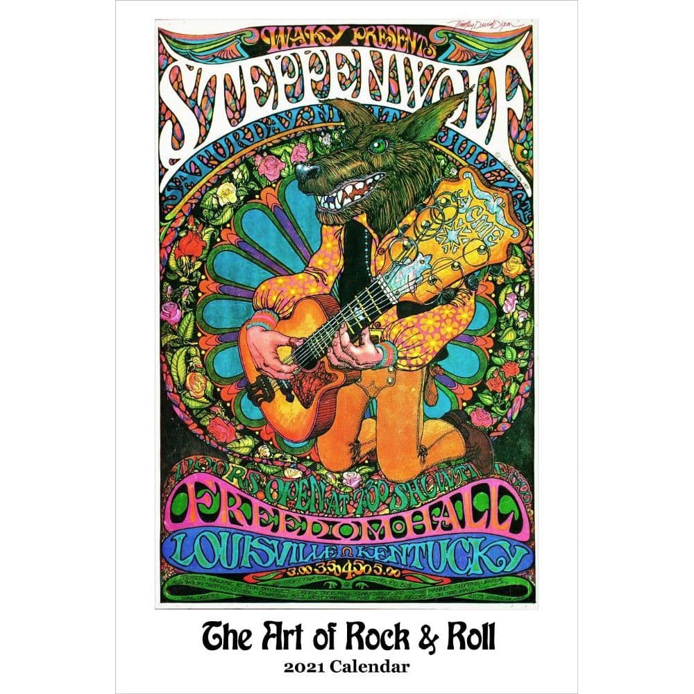 2021 Art of Rock & Roll Poster Wall Calendar