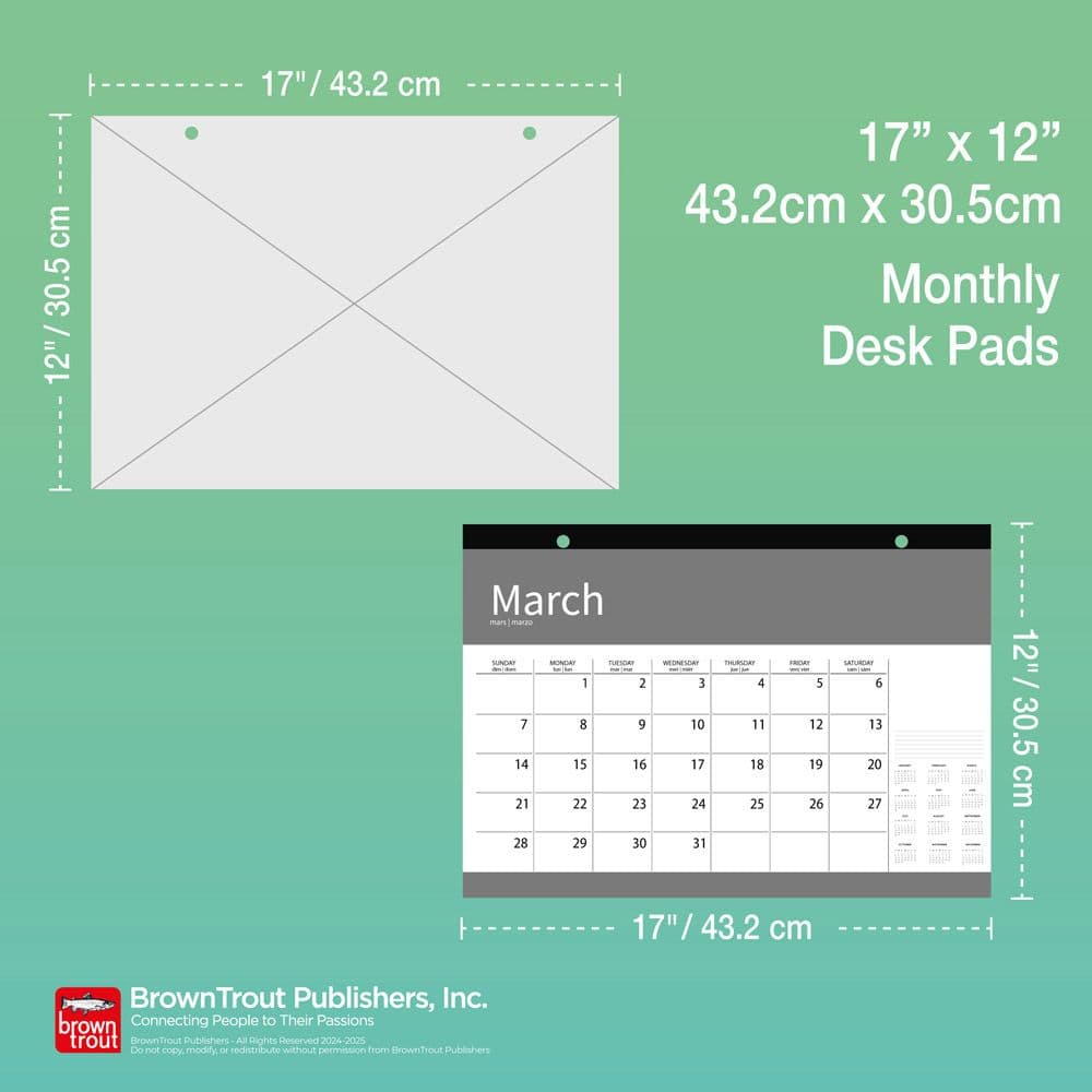 Large Print 2025 Desk Calendar Fifth Alternate Image