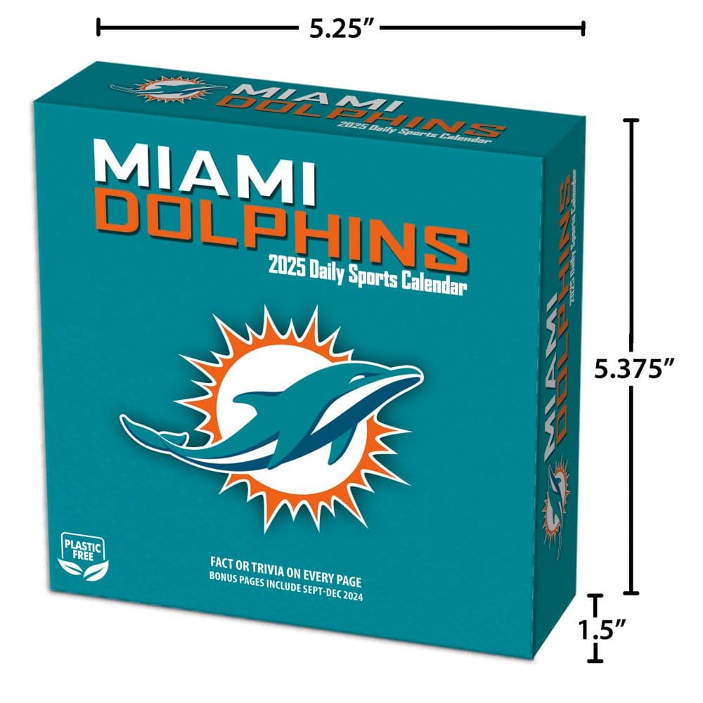 NFL Miami Dolphins 2025 Desk Calendar Sixth Alternate Image width="1000" height="1000"