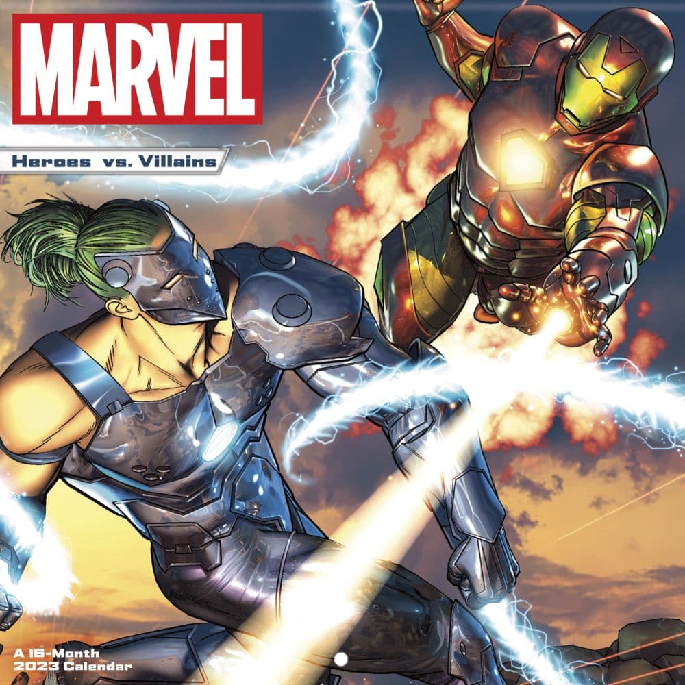 Trends International Marvel Heroes vs Villains 2023 Wall Calendar