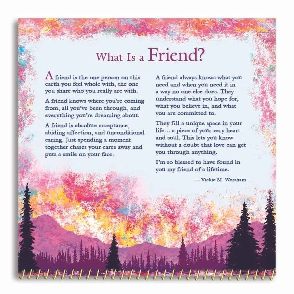 Friends Are The Most Special People In Life 2026 Mini Wall Calendar Fourth Alternate Image