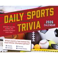 image Daily Sports Trivia 2026 Desk Calendar Main Image