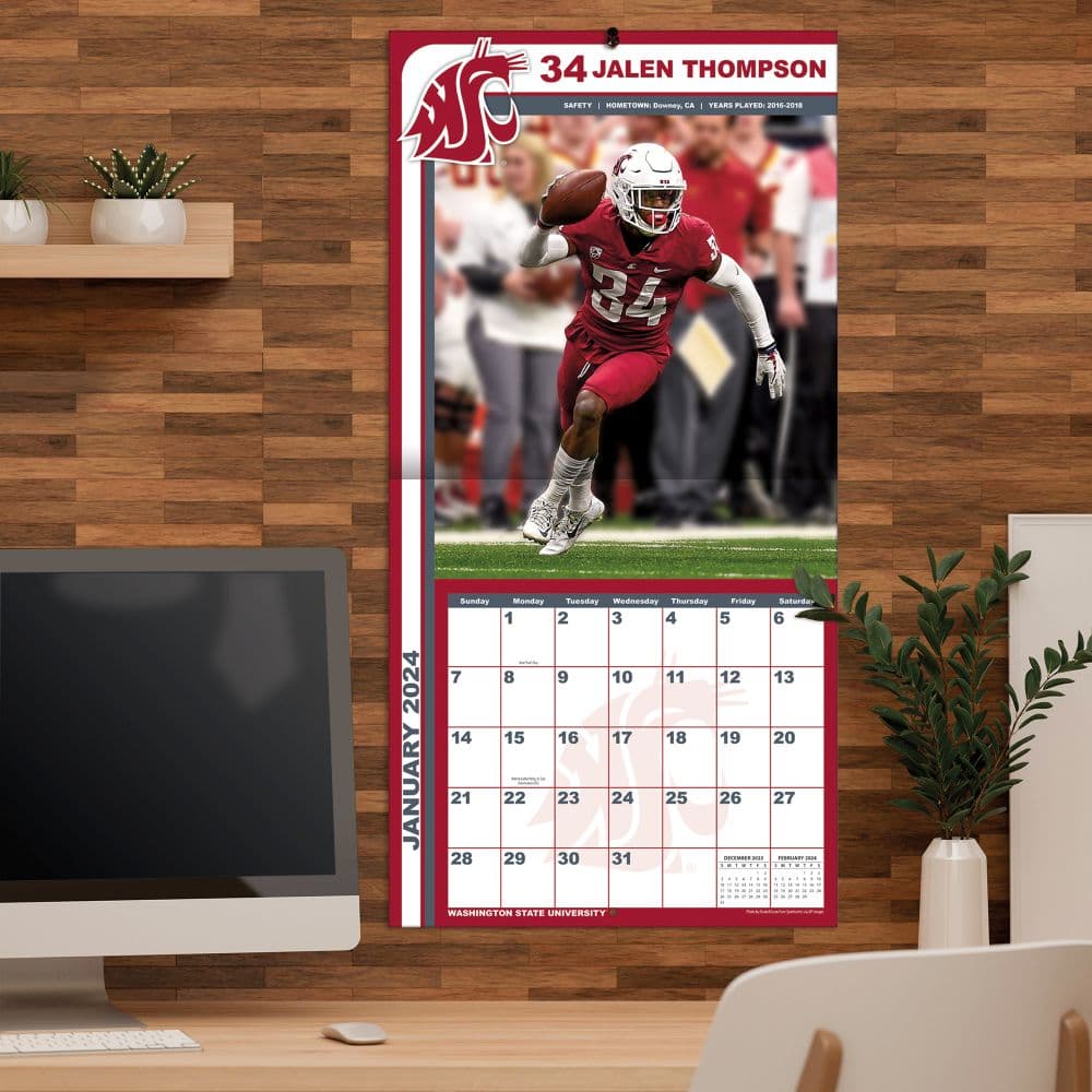 COL Washington State Cougars 2024 Wall Calendar