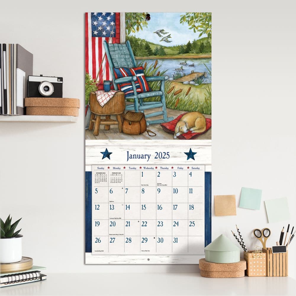 Stars and Stripes by Susan Winget 2025 Wall Calendar Third Alternate Image width=&quot;1000&quot; height=&quot;1000&quot;