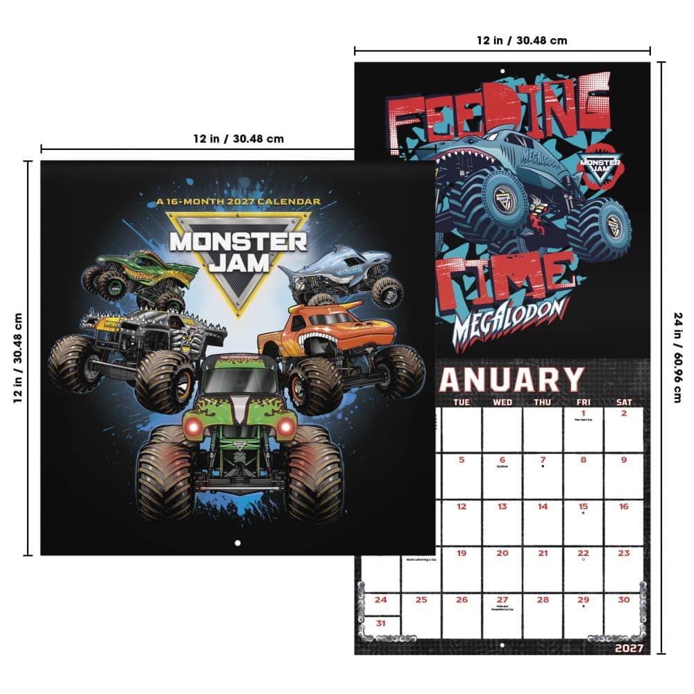 Monster Jam 2027 Wall Calendar Sixth Alternate Image